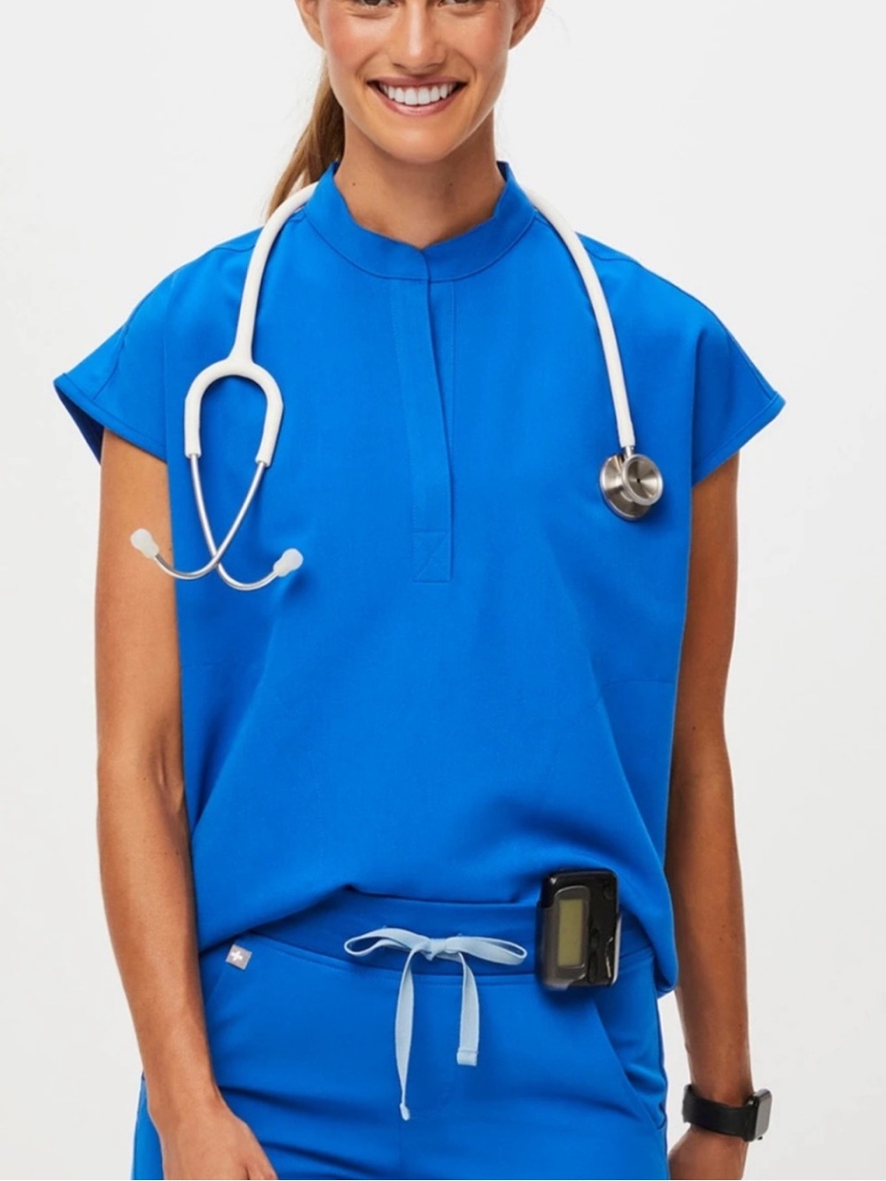 Figs Rafaela Oversized Scrub Top Royal Blue Size XL